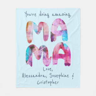 Persoonlijke Mama Kids Namen Motiverende Cute Fleece Deken