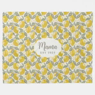Persoonlijke Mama Lemon Fleece Worpdeken Deken