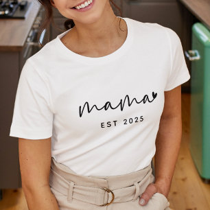 Persoonlijke Mama Opgericht Jaar Eenvoudige Moeder T-shirt