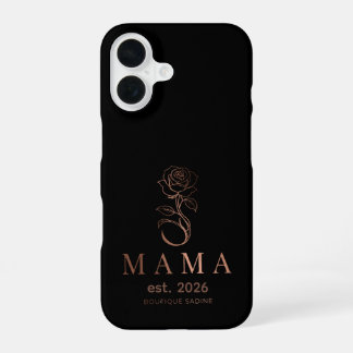 Persoonlijke MAMA Roos Minimalistische iPhone Hoes 16 Hoesje