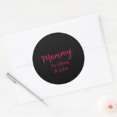 Persoonlijke mammie ronde sticker (Envelop)