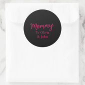 Persoonlijke mammie ronde sticker (Tas)