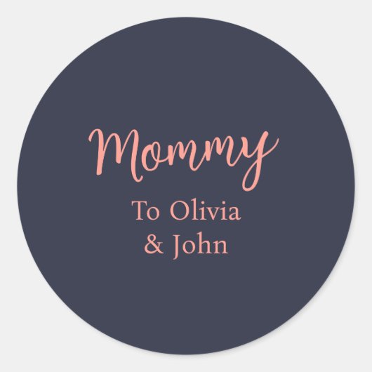 Persoonlijke mammie ronde sticker (Voorkant)