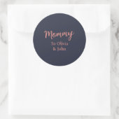 Persoonlijke mammie ronde sticker (Tas)