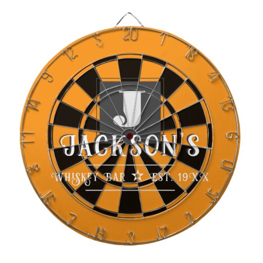Persoonlijke Man Cave Aangepaste Bar Naam Dartbord (Voorkant)