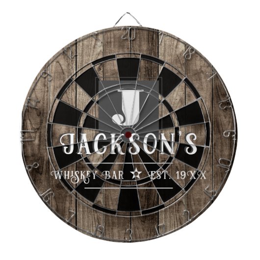 Persoonlijke Man Cave Aangepaste Bar Naam Dartbord (Voorkant)