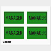 Persoonlijke managerstickers voor werkmaterialen rechthoekige sticker (Vel)
