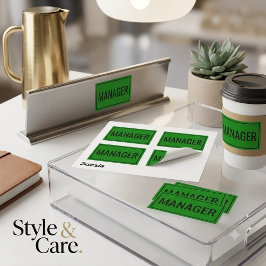 Persoonlijke managerstickers voor werkmaterialen rechthoekige sticker