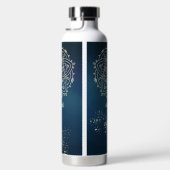 Persoonlijke Mandala Blue en Gold Meditation Waterfles (Rechts)