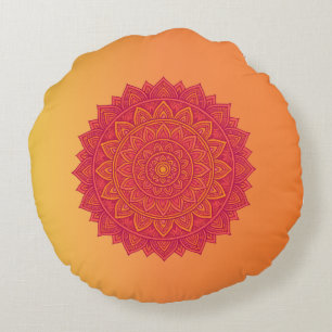 Persoonlijke Mandala Worp Kussen – Zachte Kleur Or