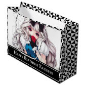 Persoonlijke Manga Art "Alice" Groot Cadeauzakje (Voorkant Gekanteld)
