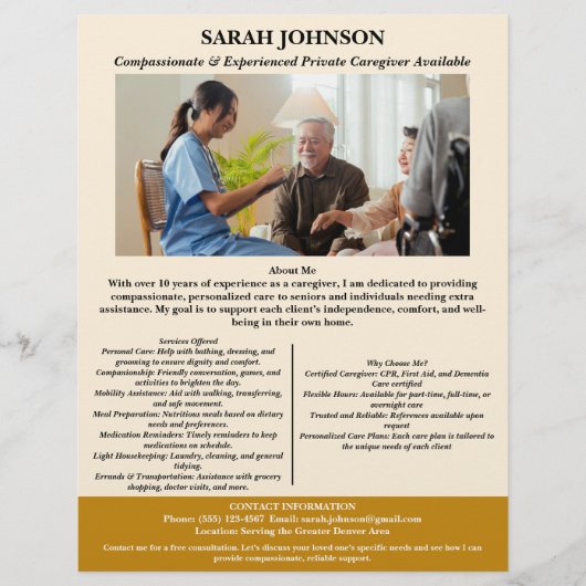 Persoonlijke Mantelzorger Flyer (Voorkant)