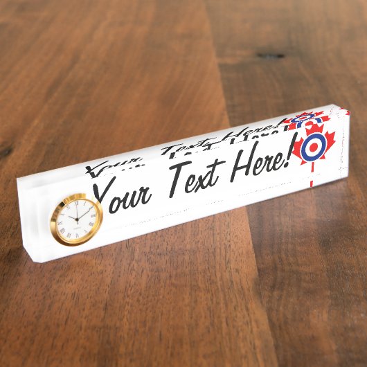 Persoonlijke Maple Leaf Roundel Mod CANADA Naambordje (Zijkant)