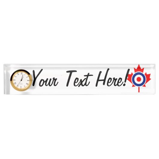 Persoonlijke Maple Leaf Roundel Mod CANADA Naambordje (Voorkant)