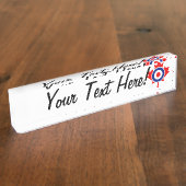 Persoonlijke Maple Leaf Roundel Mod CANADA Naambordje (Zijkant)