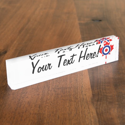 Persoonlijke Maple Leaf Roundel Mod CANADA Naambordje (Zijkant)