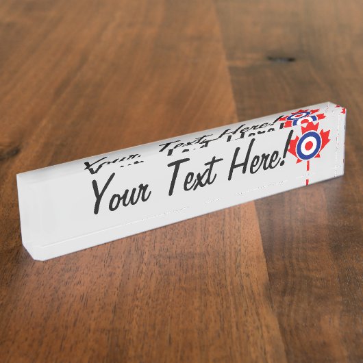 Persoonlijke Maple Leaf Roundel Mod CANADA Naambordje (Zijkant)