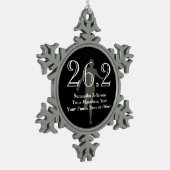 Persoonlijke marathonloper 26.2 Keepasmedaille Tin Sneeuwvlok Ornament (Links)