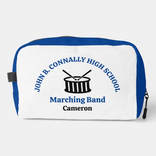 Persoonlijke Marching Band Blauwe Middelbare Schoo Toilettasje (Voorkant)