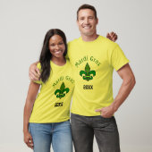 Persoonlijke Mardi Gras Fleur de Lis Tshirt Top (Unisex)
