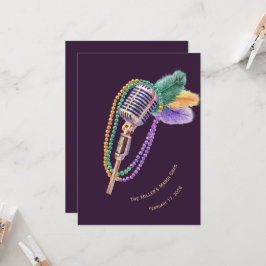 Persoonlijke Mardi Gras Jazzfeest Uitnodiging