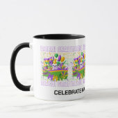 Persoonlijke MARDI GRAS Masquerade Banner Mok (Links)