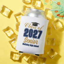 Persoonlijke marineblauwe gouden klas van 2027 sen