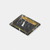 Persoonlijke marmer Neem nota met gouden grens Post-it® Notes (Schuin)