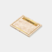 Persoonlijke marmer Neem nota met gouden grens Post-it® Notes (Schuin)