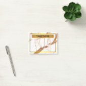 Persoonlijke marmer Neem nota met gouden grens Post-it® Notes (Kantoor)
