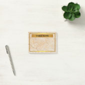 Persoonlijke marmer Neem nota met gouden grens Post-it® Notes (Kantoor)
