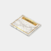 Persoonlijke marmer Neem nota met gouden grens Post-it® Notes (Schuin)