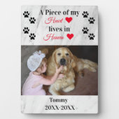 Persoonlijke marmer Pet Memorial Photo Keepomwille Fotoplaat (voorkant)