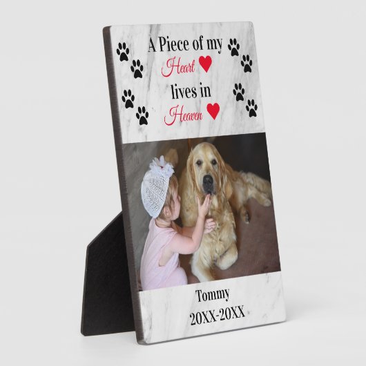 Persoonlijke marmer Pet Memorial Photo Keepomwille Fotoplaat (Zijkant)