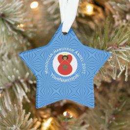 Persoonlijke Marokkaanse Hanukkah-engelenvlag  Ornament