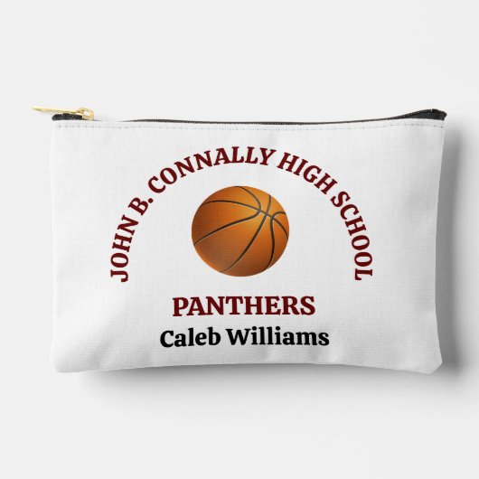 Persoonlijke Maroon Basketbalspeler Middelbare Sch Etui (Voorkant)