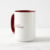 Persoonlijke Maroon Combo Mok Met Aangepaste Naam (Voorkant links)
