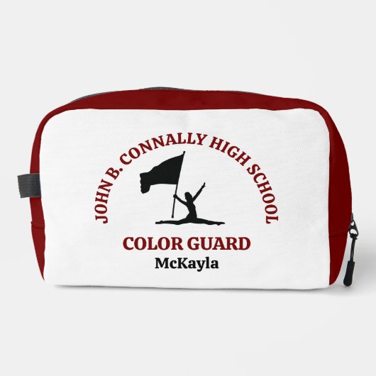 Persoonlijke Maroon High School Color Guard Toilettasje (Voorkant)