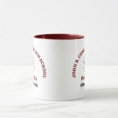 Persoonlijke Maroon Middelbare School Honkbalspele Mok (Midden)