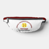 Persoonlijke Maroon Softbalspeler Middelbare Schoo Heuptasje (Liggend)