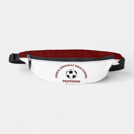 Persoonlijke Maroon Voetbalspeler Team Heuptasje (Voorkant)