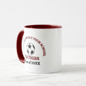 Persoonlijke Maroon Voetbalspeler Team Mok (Voorkant links)