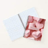 Persoonlijke Marshmallow Harten & Stippen Notitieboek (Binnen)