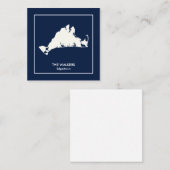 Persoonlijke Martha's wijntuin Silhouette Notitiekaartje (Voorkant / Achterkant)