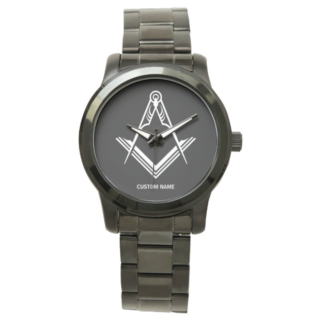 Persoonlijke Masonic Watts | Freemason Gifts Horloge (Voorkant)