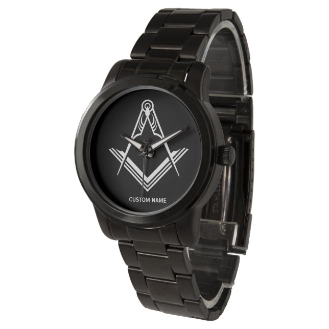 Persoonlijke Masonic Watts | Freemason Gifts Horloge (Gekanteld)