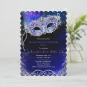 Persoonlijke Masquerade Sneaker Bal Sjabloon Kaart (Staand voorkant)