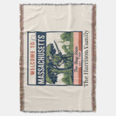 Persoonlijke Massachusetts Worpdeken Deken (Voorkant Verticaal)