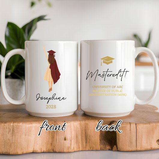 Persoonlijke Master Mok Afstudeercadeau voor Haar