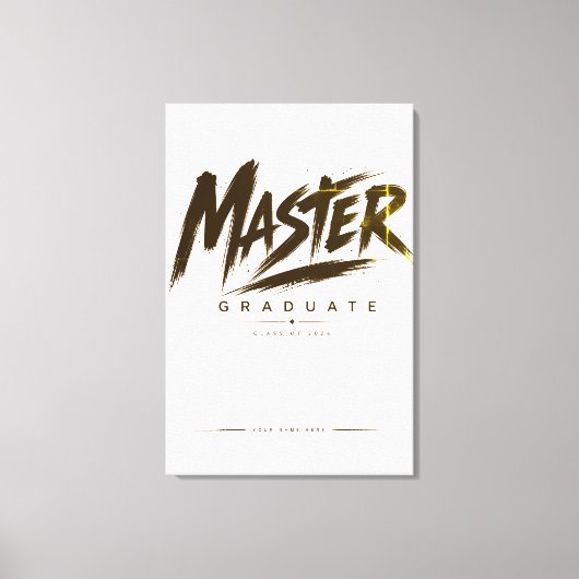 Persoonlijke Masters Graduate Klas 2026 Canvas Afdruk (Voorkant)